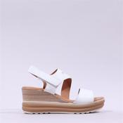 Oh My Sandals Cross Velcro Wedge - White - 38
