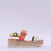 Oh My Sandals Ring Espadrille Platform - Coral Combi - 36 image