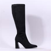 Pedro Anton Glasgow Knee High Heel Boot - Black Suede - 36 image