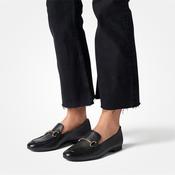Paul Green Slip On Buckle Detail Loafer - Black Gold Leather - 6 image