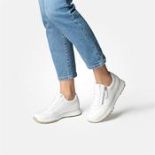 Paul Green Side Zip Laced Multi Trainer - White Silver - 4