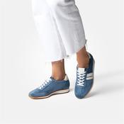 Paul Green Retro Side Panel Lace Trainer - Blue Suede - 5