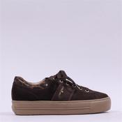 Paul Green Platform Laced Trainer - Mocha Leopard - 4 image
