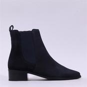 Paul Green Low Heel Pointed Chelsea Boot - Navy Suede - 4