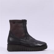 Pepe Saenz Sara Front Zip Wedge Boot - Brown Leather - 37