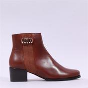 Regarde Le Ciel Jolene Side Panel Studs - Tan Leather - 37