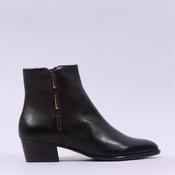 Regarde Le Ciel Lori Low Heel Ankle Boot - Brown Leather - 37