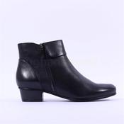 Regarde Le Ciel Side Zip Fold Cuff Boot - Black Leather - 42 image