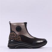 Remonte Front Zip Wedge Ankle Boot - Metallic Leopard Combi - 36 image