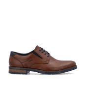 Rieker Men Gusset Laced Plain Toe Shoe - Brown Leather - 41 image