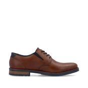 Rieker Men Gusset Laced Plain Toe Shoe - Brown Leather - 41 image