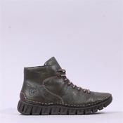 Rieker Stitch Detail Laced Ankle Boot - Green - 37 image