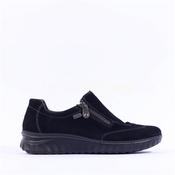 Rieker Tex Side Zip Comfort Shoe - Black Suede - 36 image