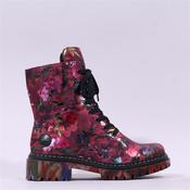 Rieker Laced Ankle Boot With Side Zip - Floral Multi - 37 image