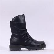 Rieker Ruffled Ankle Boot With Side Sip - Black - 37 image