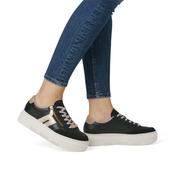 Rieker Platform Trainer With Side Zip - Black - 39 image