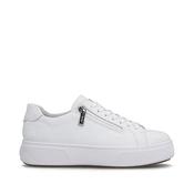Rieker Macao Laced Platform Trainer - White Leather - 41 image