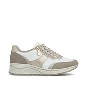 Rieker Laced Wedge Trainer With Side Zip - White Combi - 37