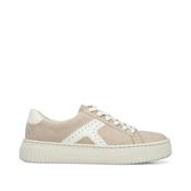 Rieker Morelia Laced Platform Trainer - Beige - 39