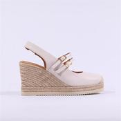 Unisa Cyntia Two Strap Espadrille Wedge - Ivory Leather - 36