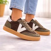 Victoria Berlin Corduroy Gumsole Trainer - Khaki - 36