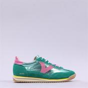 Victoria Saturno Metallic Retro Trainer - Jade - 37