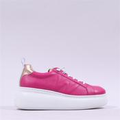Wonders Curvy Platform Lace Trainer - Fuchsia Leather - 39 image