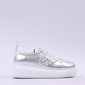 Wonders Curvy Platform Lace Trainer - Silver Snake - 39 image