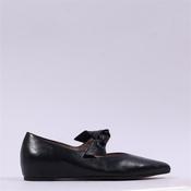 Wonders Triana Hidden Wedge Bow Pump - Black Leather - 36