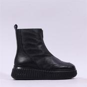 Wonders Xfly Platform Front Zip Boot - Black Leather - 36 image