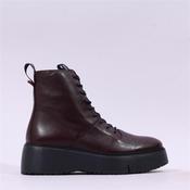 Wonders Bristol Platform Lace Ankle Boot - Burgundy Leather - 37