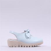 Wonders San Marino Bow Slingback Wedge - Baby Blue - 36