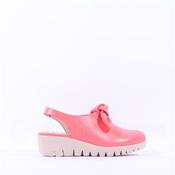 Wonders San Marino Bow Slingback Wedge - Coral Leather - 42