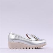 Wonders Fly Tassle Slip On Wedge - Silver - 39