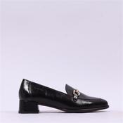 Wonders Alondra Block Heel Link Loafer - Dark Brown Leather - 36 image