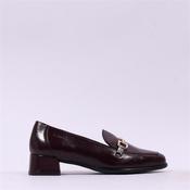Wonders Alondra Block Heel Link Loafer - Dark Burgundy Leather - 36 image