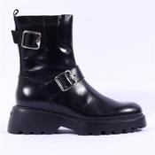 Wonders Micaela Strap Buckle Boot - Black Leather - 37 image
