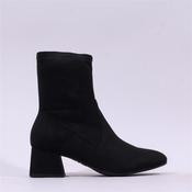 Wonders Anan Low Block Heel Stretch Boot - Black Suede - 37
