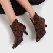 Wonders Flexfit Croc High Heel Boot - Cognac Croc - 39 image