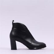 Wonders Vflex High Block Heel V Cut Boot - Black Leather - 36 image