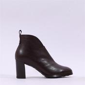 Wonders Vflex High Block Heel V Cut Boot - Brown Leather - 36 image