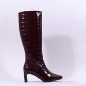 Wonders Vita High Heel Knee High Boot - Burgundy Croc - 36 image