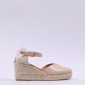 Wonders Ena Covered Espadrille Wedge - Beige Leather - 38 image