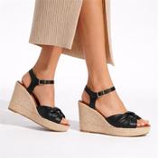 Wonders Anakena Espadrille Wedge - Black Leather - 36 image
