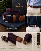 Mens Braided Belt Red (9002) image