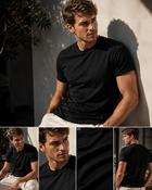 Men's Casual Round Neck Cotton T-Shirt  (2204) Black image