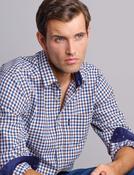 Heavy Brush Twill Shirt (2280 Navy Brown) image