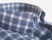 Men's Short Sleeve Dobby Slub Shirt Denim Melange 100% Cotton (2268) image