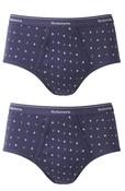 Men's Printed Cotton Executive Briefs, 2-Pack image