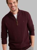 Men's Half Zip Lambswool Knit (4904) Fig image